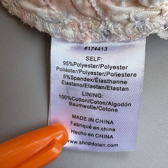 Dolan Off The Shoulder Textured Balloon Sleeve Top Women XL Cottagecore Floral - Picture 10 of 11